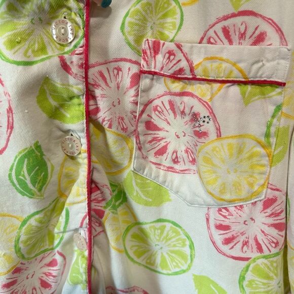 Victoria’s Secret top and pant pajama set with limes citrus fruit print - Picture 7 of 15
